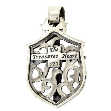 Rocker Cross Sterling Silver Crucifix Jesus Pendant