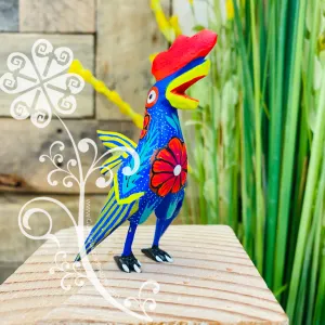 Rooster Alebrije Handcarve Wood Decoration Figure
