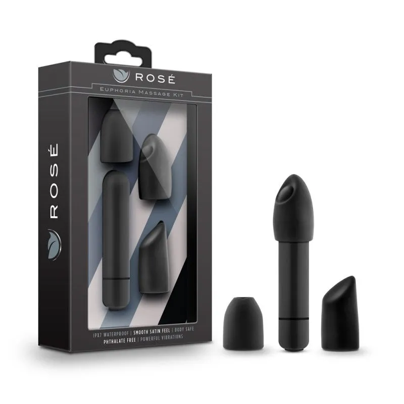 Rose - Euphoria Single Speed Bullet With Tips -  Black