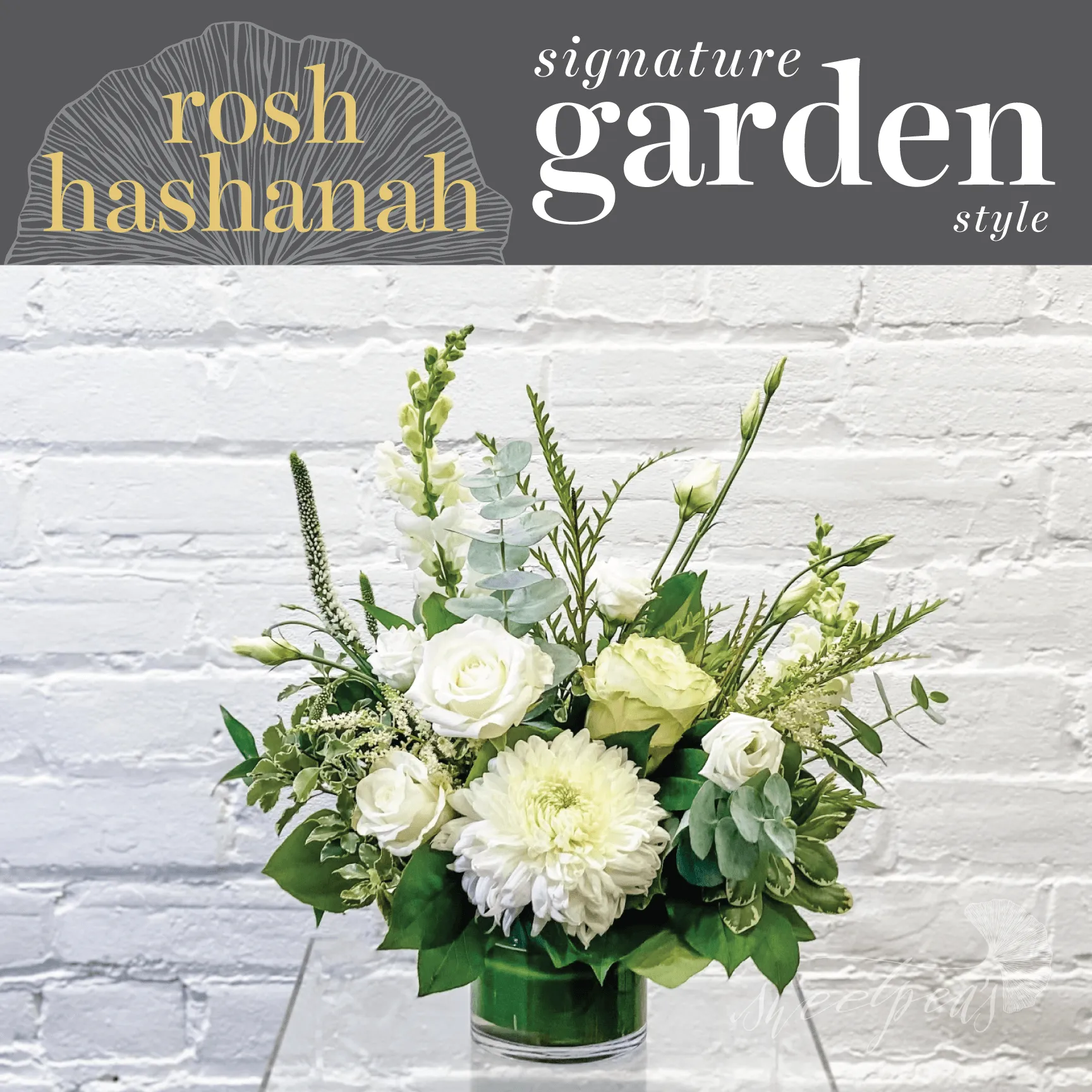 Rosh Hashanah, Garden Style - Floral Arrangement (Modest)