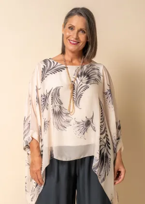 Roszi Silk Top in Latte