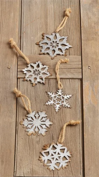 Rusty Metal Snowflake Ornament