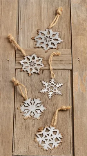 Rusty Metal Snowflake Ornament