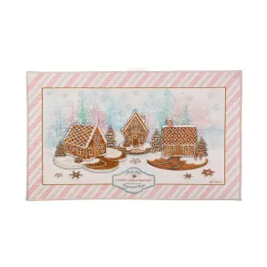 Season's Greeting Gingerbread Washable Indoor/Outdoor Mat,2wm026