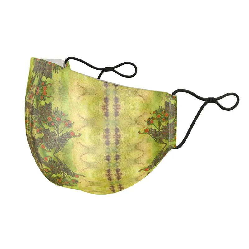 Silk Face Mask (Unisex)(WindSong Flower) RJSTH@Fabric#2 RJSTHS2021 RJS