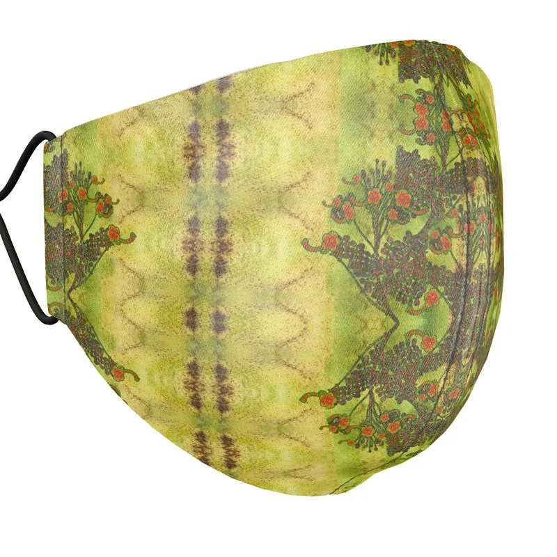 Silk Face Mask (Unisex)(WindSong Flower) RJSTH@Fabric#2 RJSTHS2021 RJS
