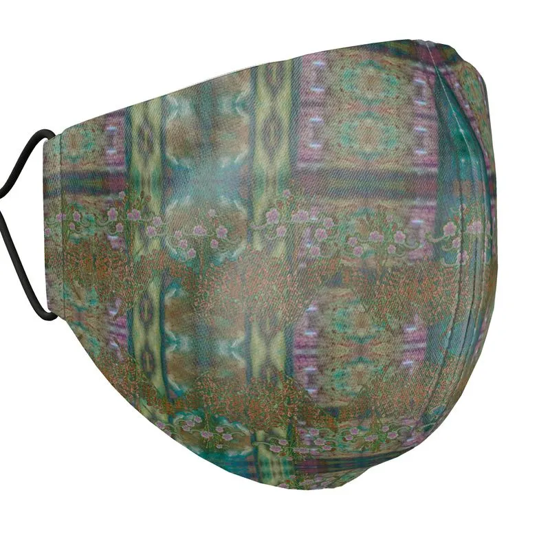 Silk Face Mask (Unisex)(WindSong Flower) RJSTH@Fabric#4 RJSTHS2021 RJS