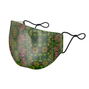 Silk Face Mask (Unisex)(WindSong Flower) RJSTH@Fabric#7 RJSTHS2021 RJS