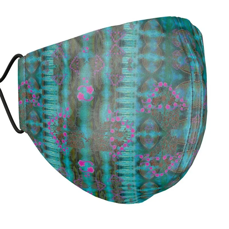 Silk Face Mask (Unisex)(WindSong Flower) RJSTH@Fabric#8 RJSTHS2021 RJS