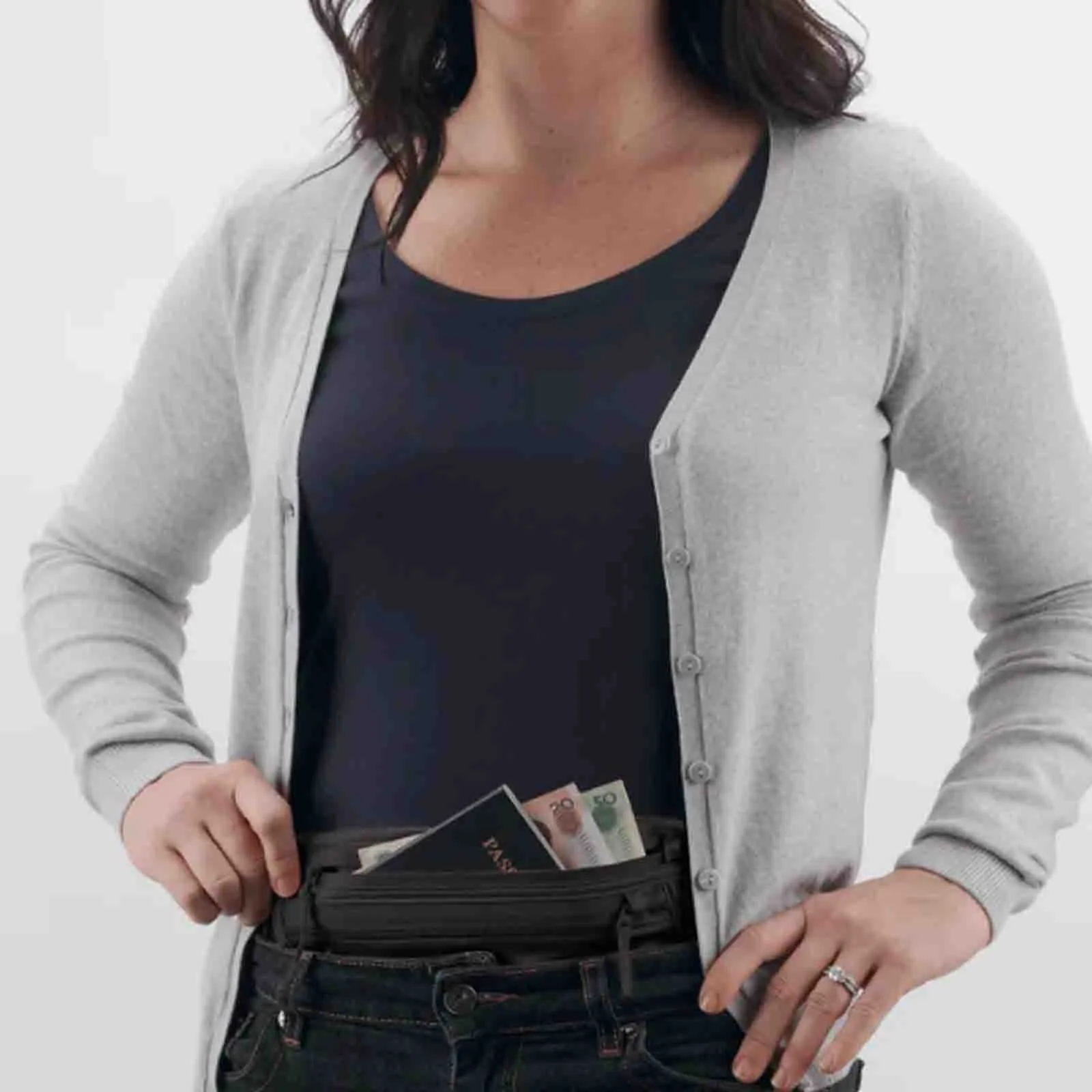 Silk Undercover Money Belt Black