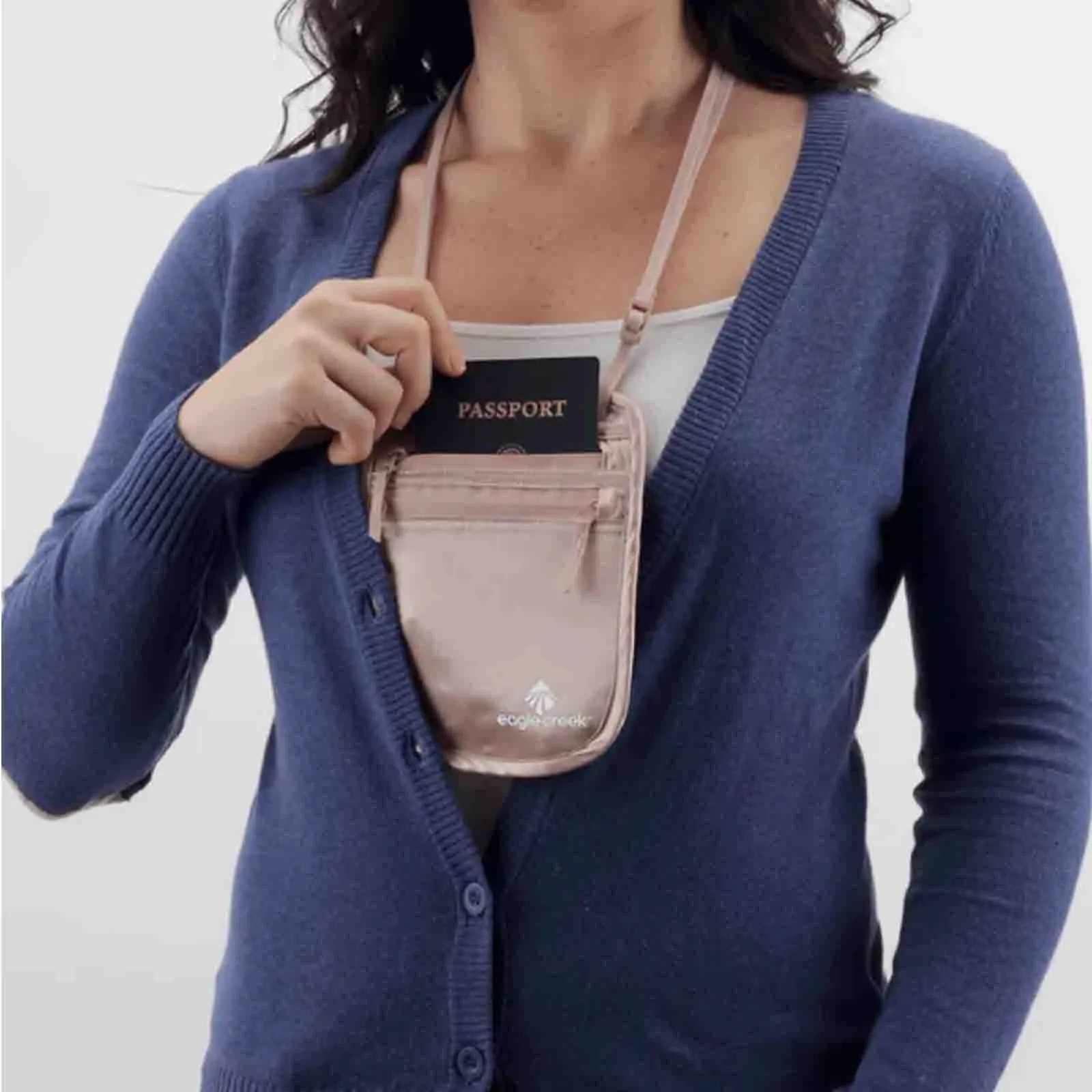 Silk Undercover Neck Wallet Rose