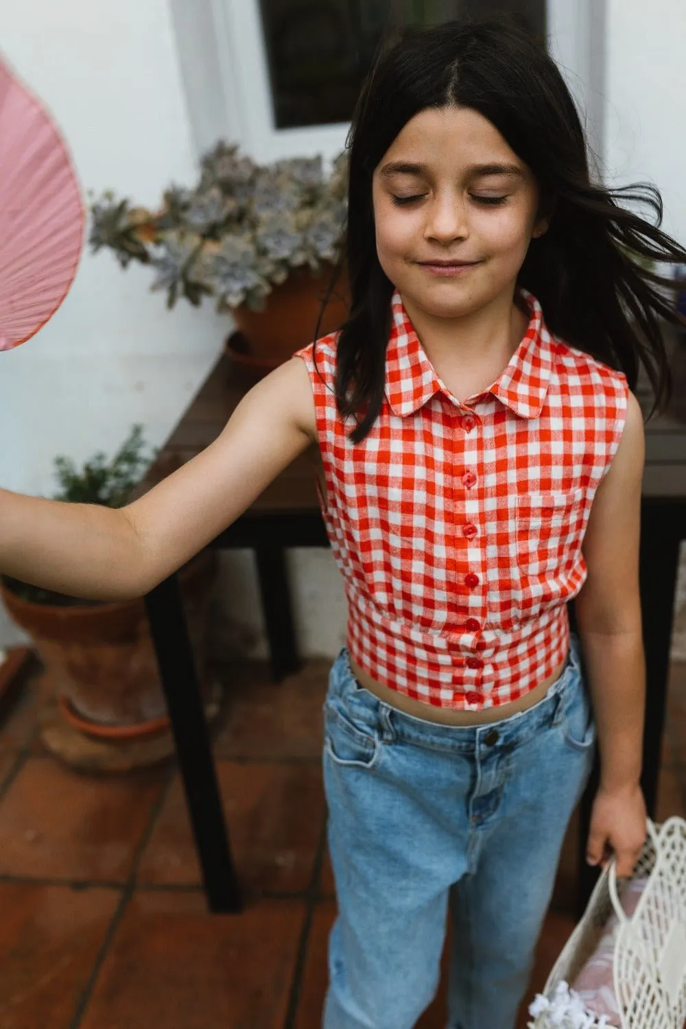 Silla Shirt in Poppy Check by A Monday in Copenhagen