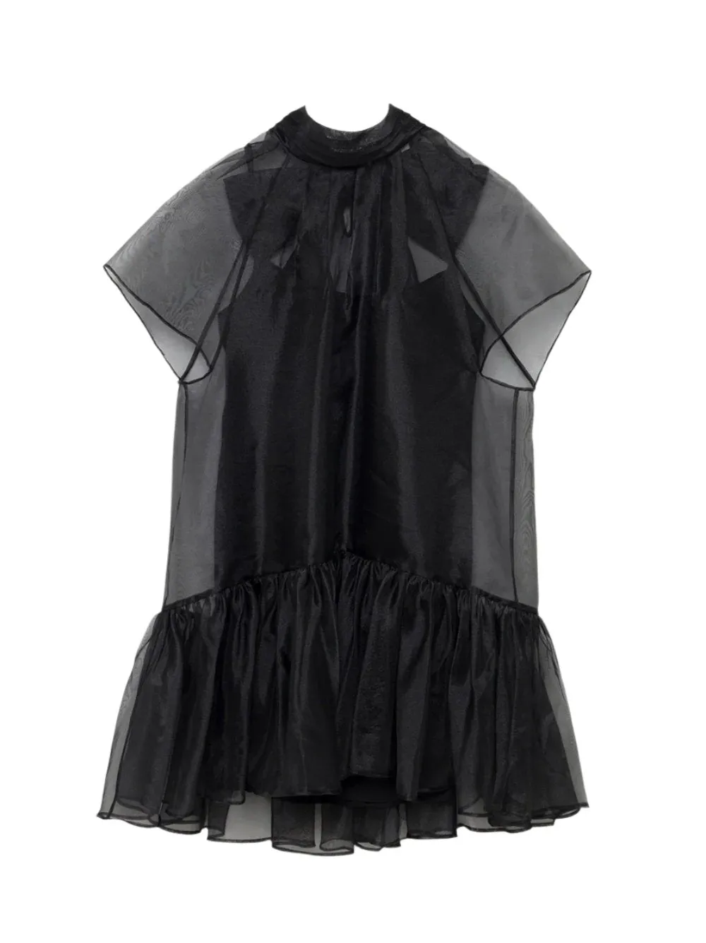 Simkhai Beaux Tiered Mini Dress in Oxblood