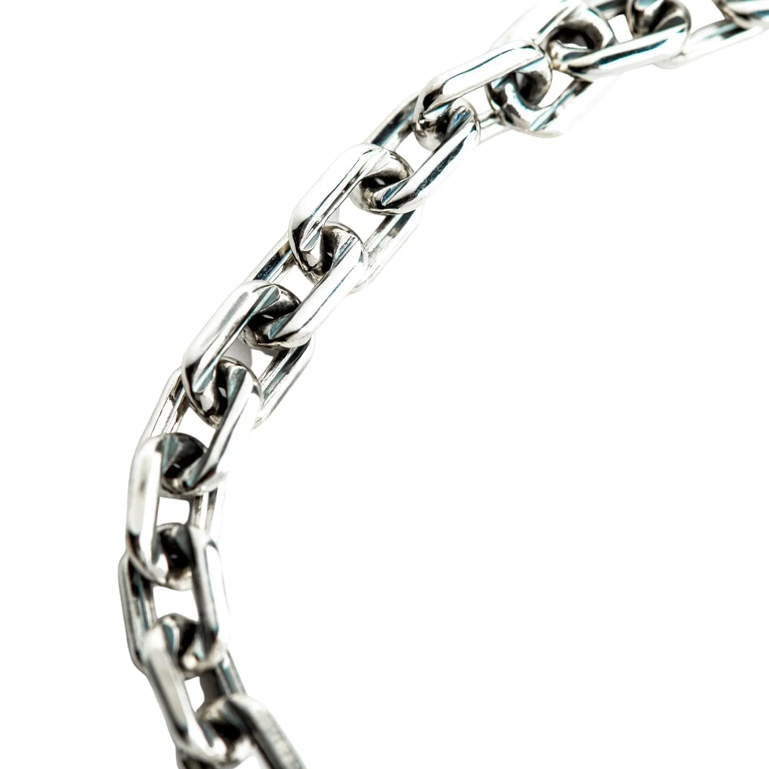 Skull T-Bar Sterling Silver Curb Link Bracelet
