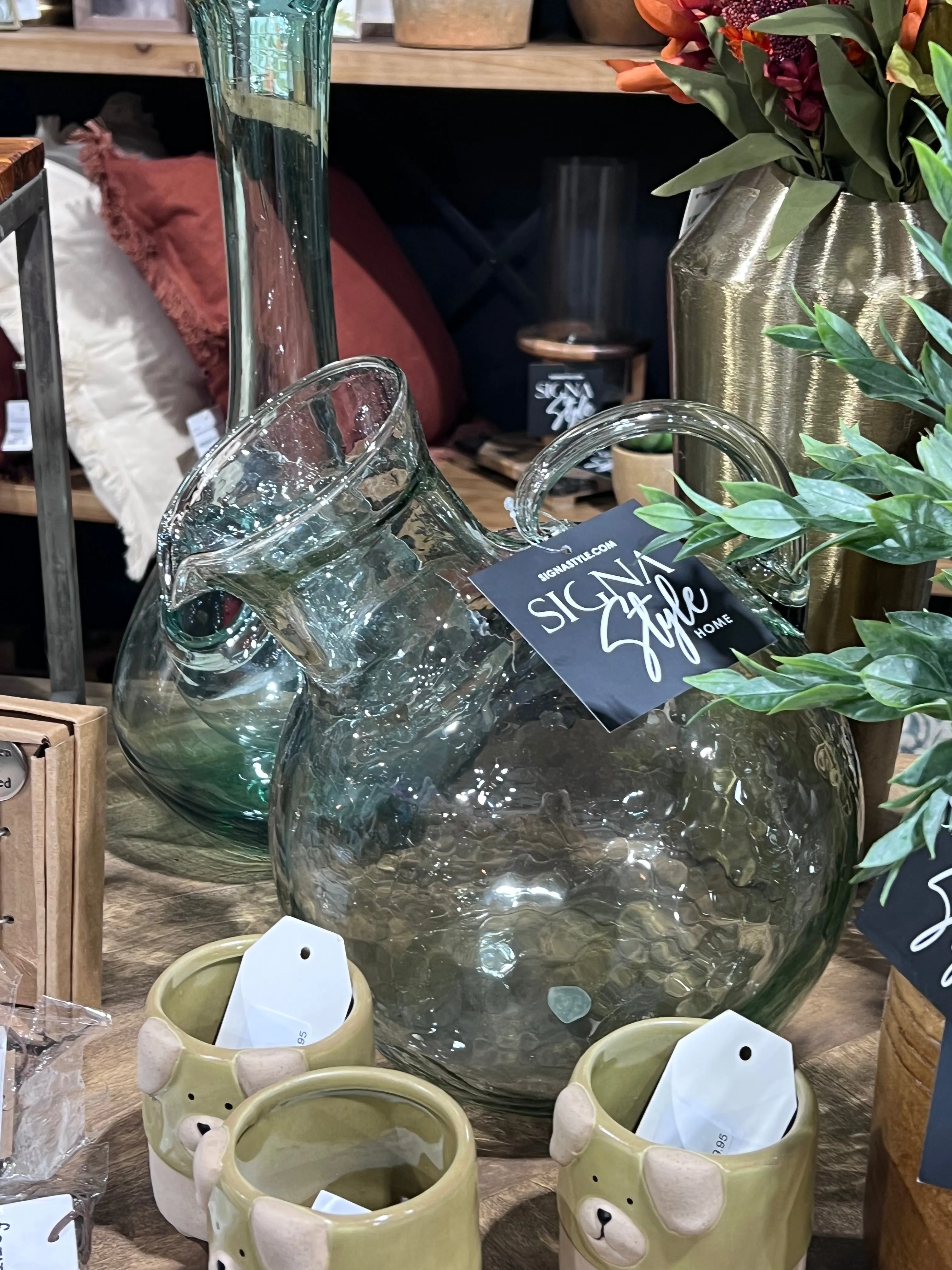 Small Mouthed Circular Tilted Pitcher