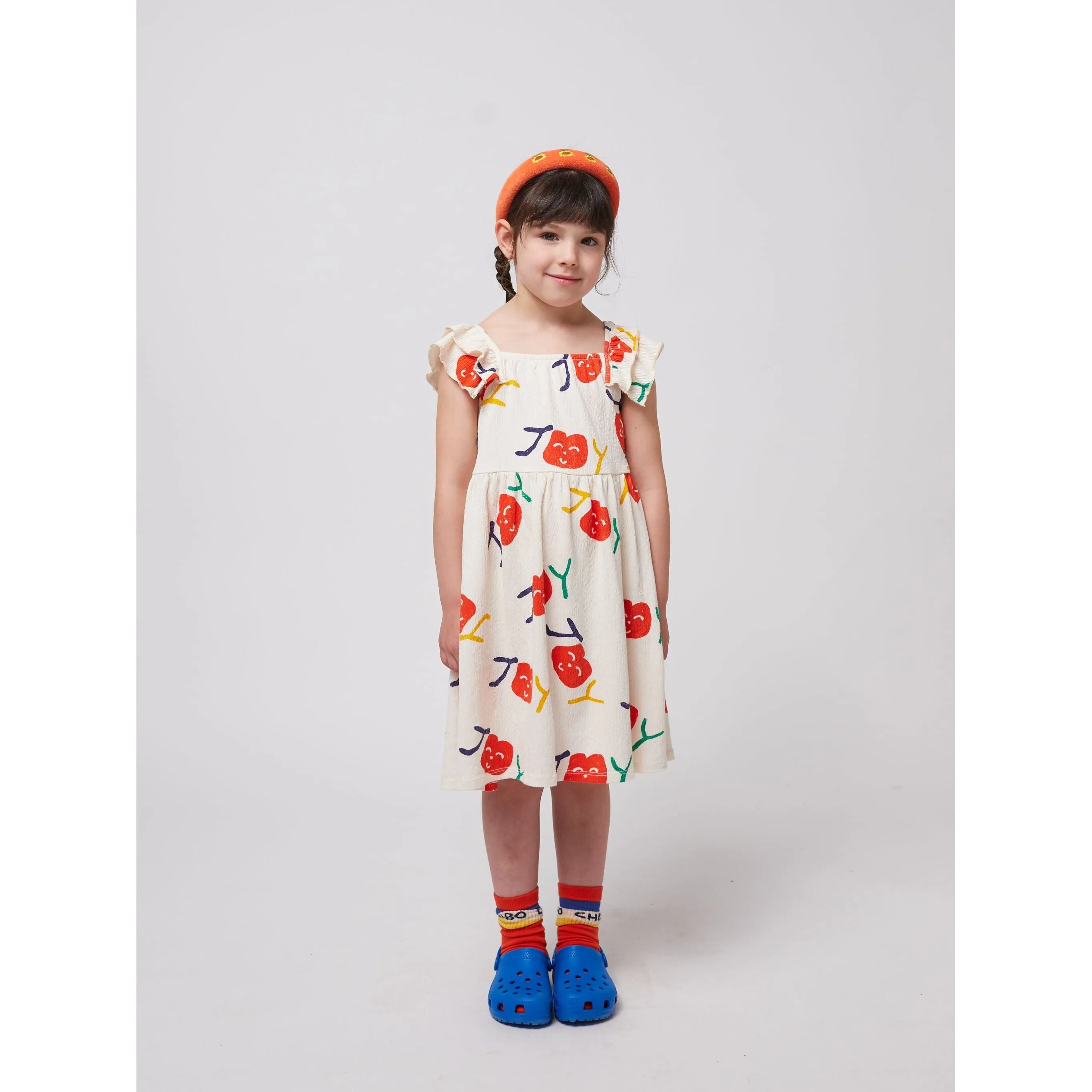 Smiling All Over Ruffle Dress