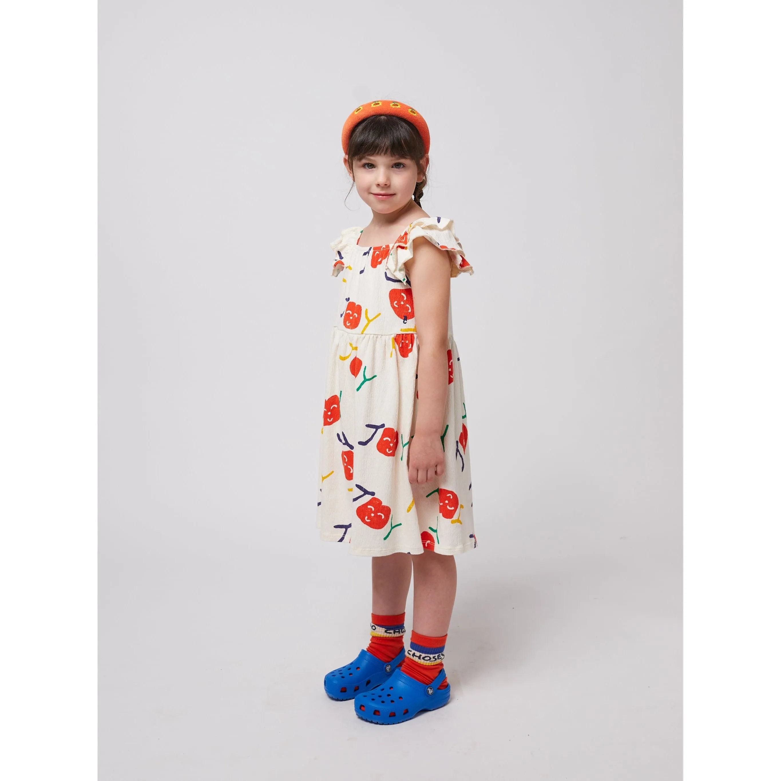 Smiling All Over Ruffle Dress