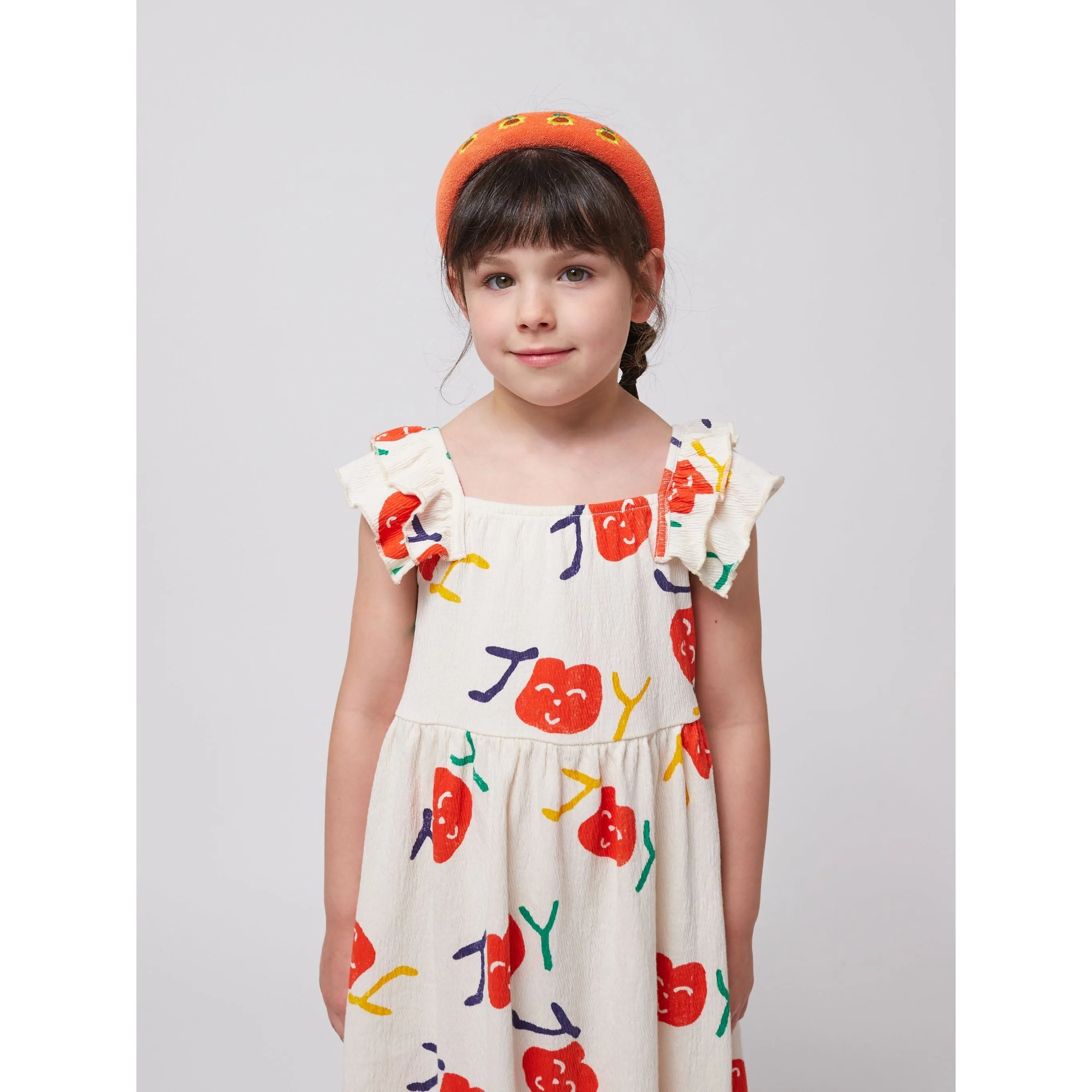 Smiling All Over Ruffle Dress