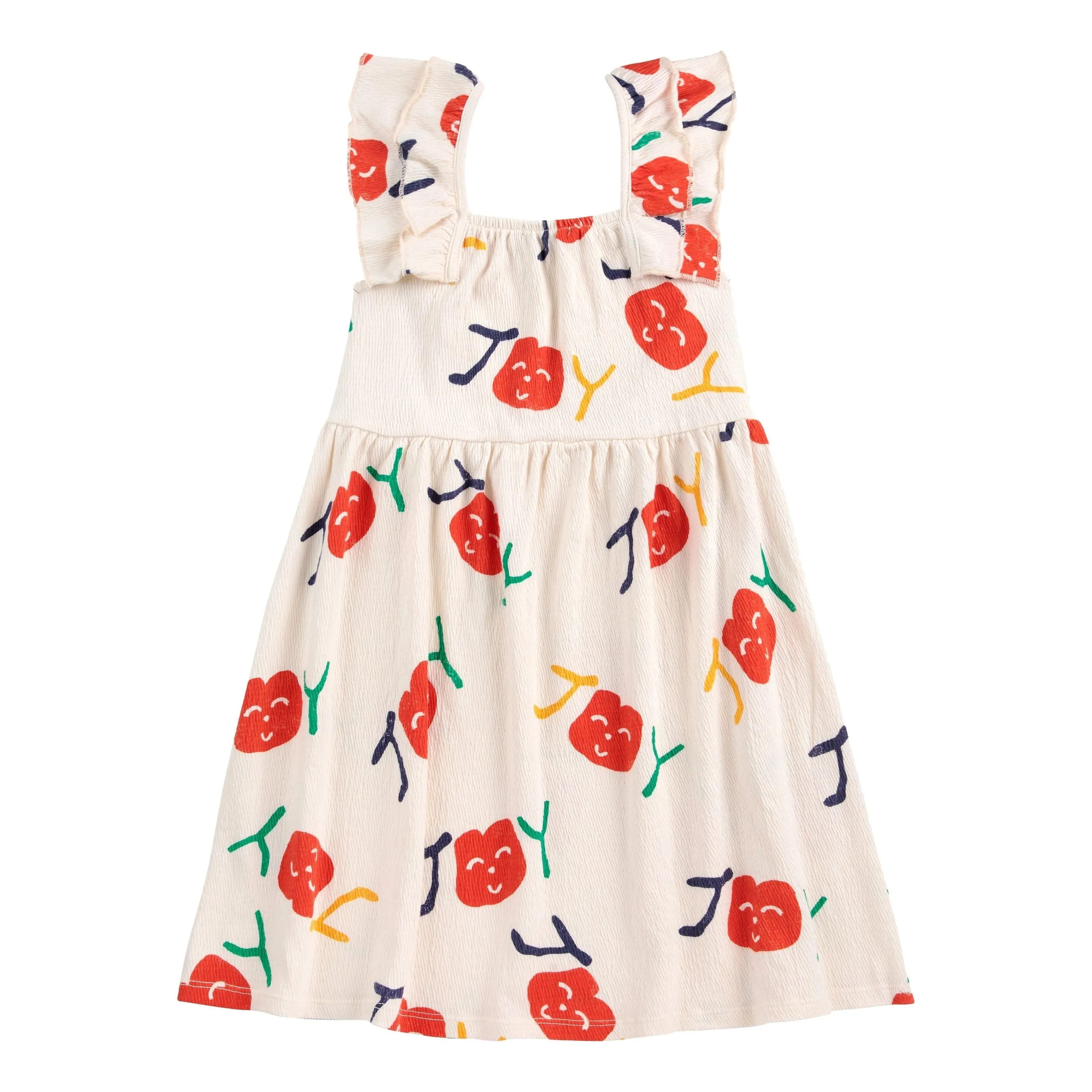 Smiling All Over Ruffle Dress