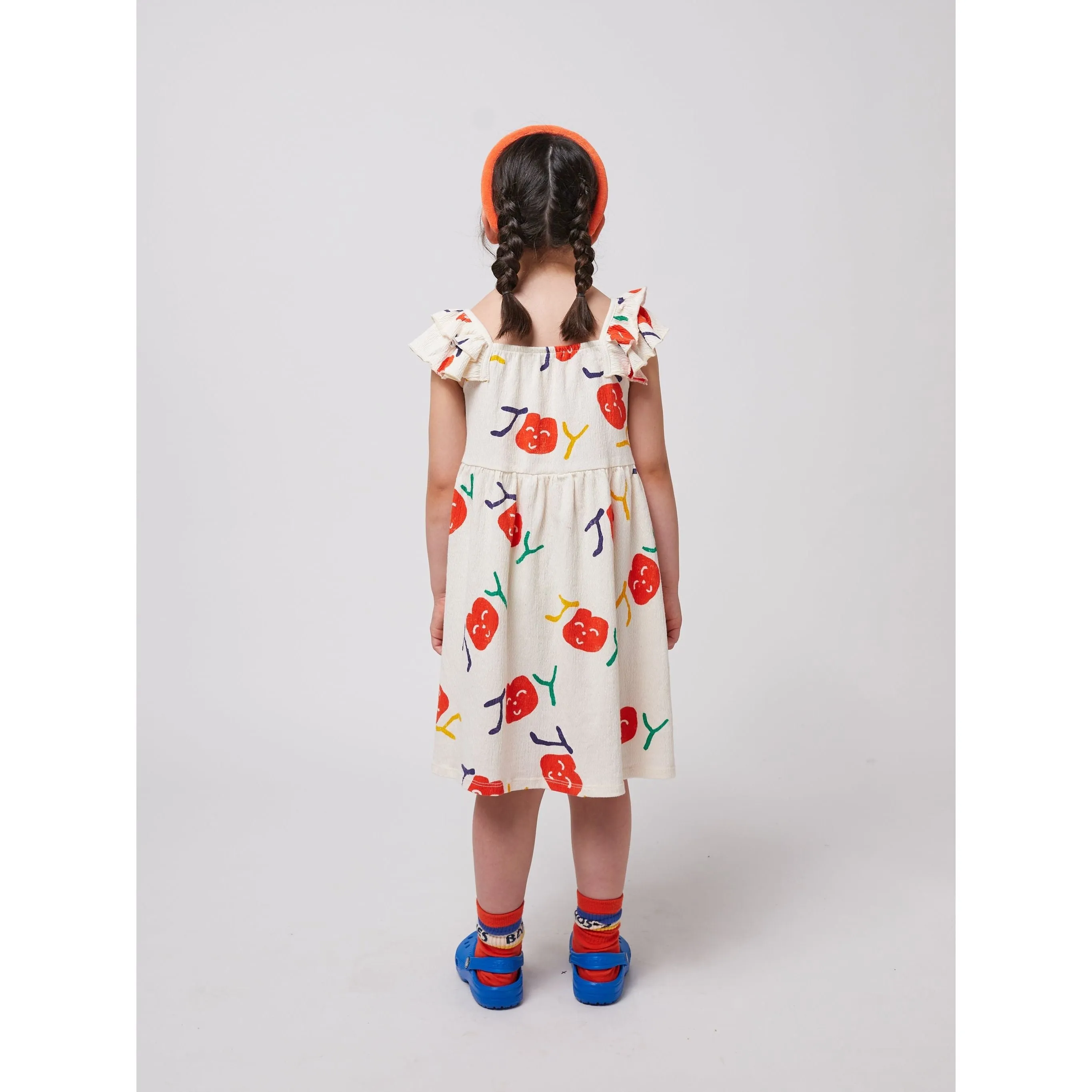 Smiling All Over Ruffle Dress