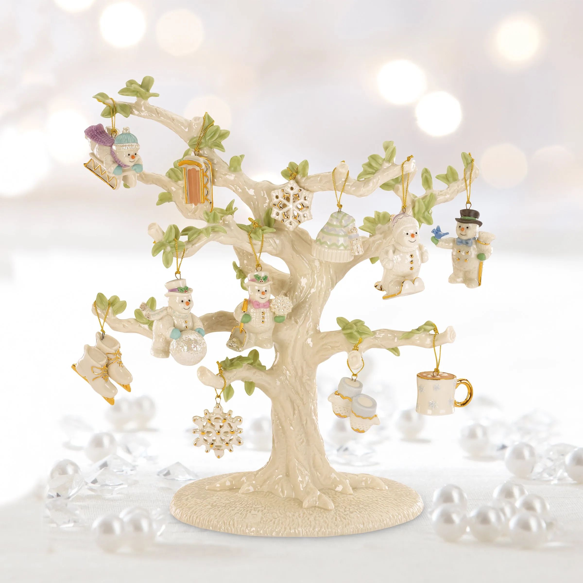 Snow Pals Christmas 12-Piece Ornament   Tree Set