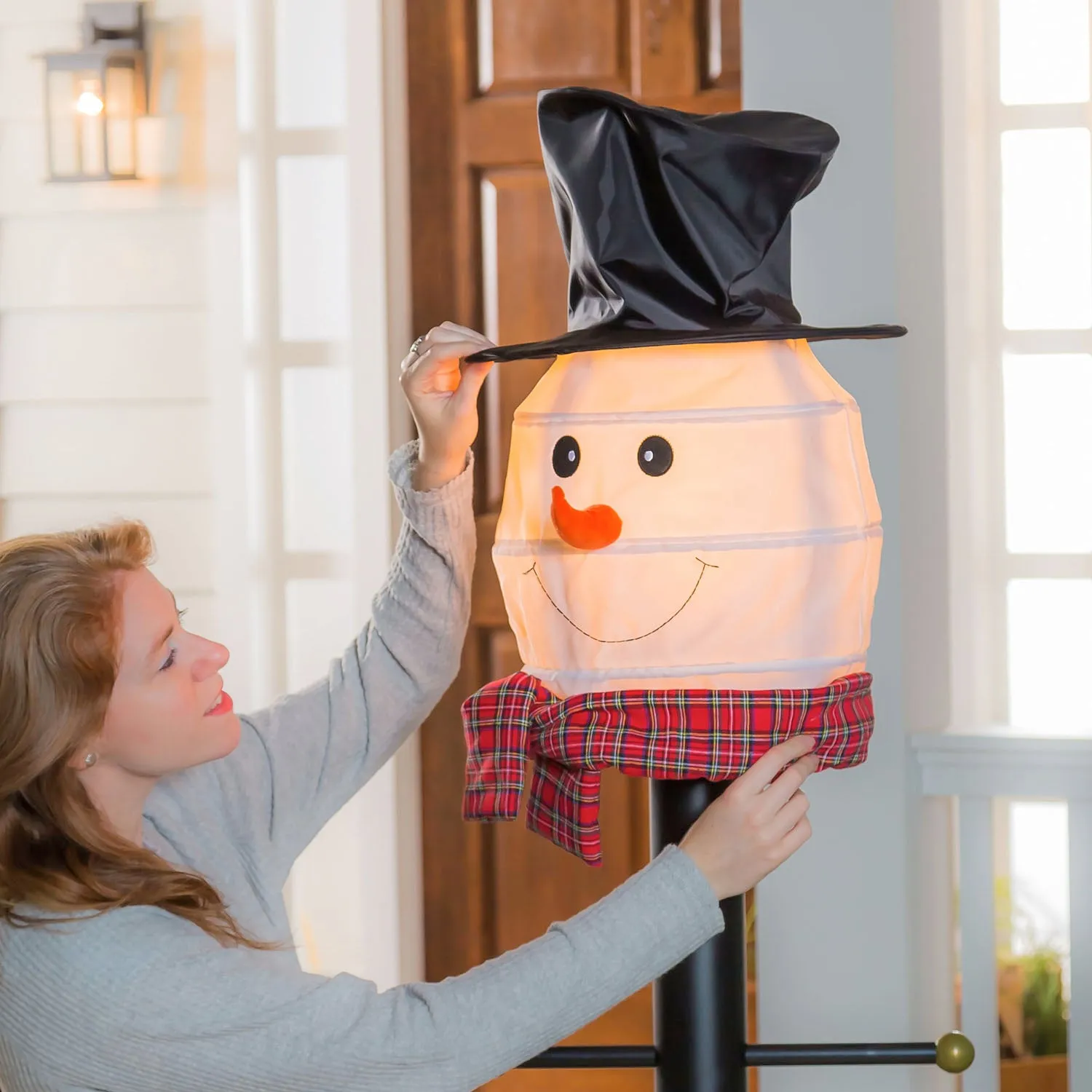 Snowman Lamp Post Buddy,2lp1213