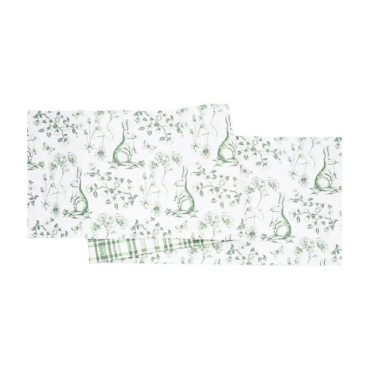 Spring Greens Bunny Table Runner