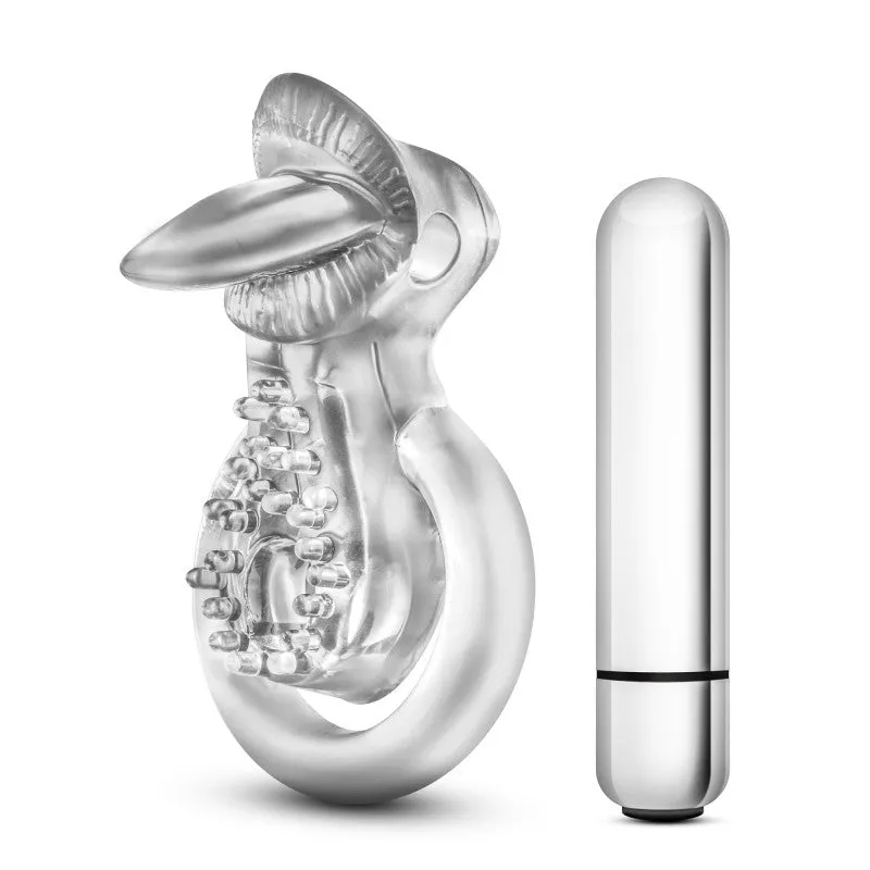 Stay  - 10 Function Vibrating Tongue Ring - Clear