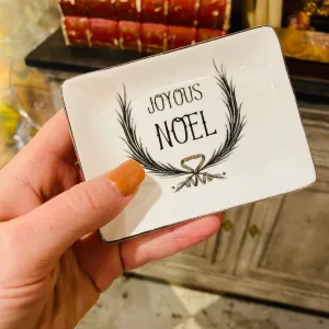 Stoneware Holiday Quotes Trinket Dish | Three Styles