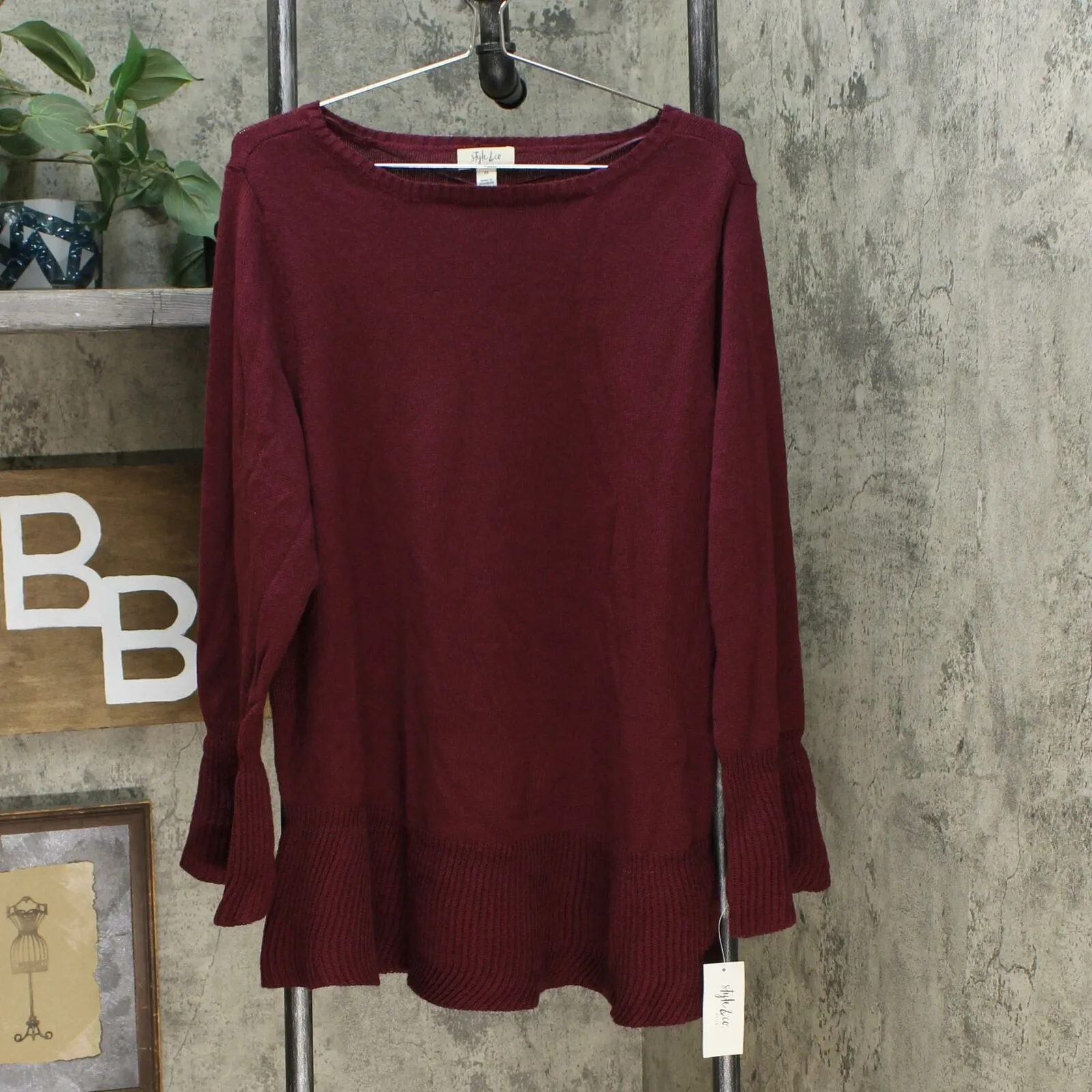 Style & Co. Women's Plus Size Ruffled Sweater