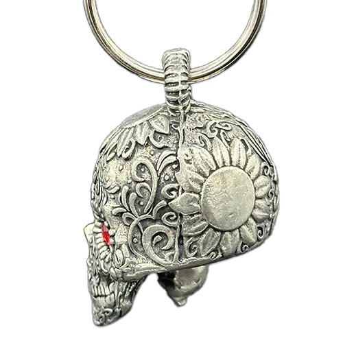 Sugar Skull with Ruby Eyes Bell