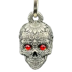 Sugar Skull with Ruby Eyes Bell