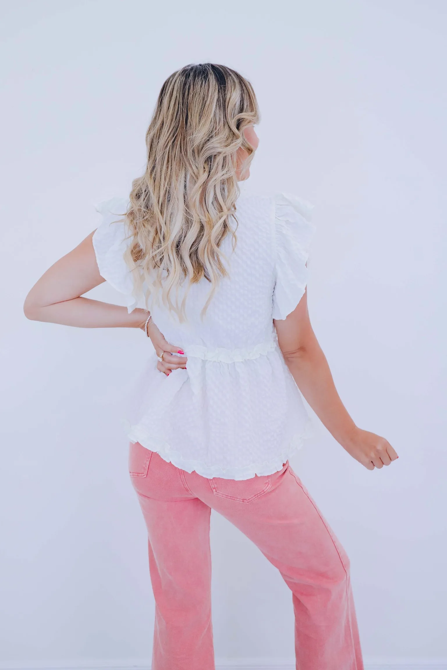 Summer Fun Seersucker Ruffled Top - 2 Colors