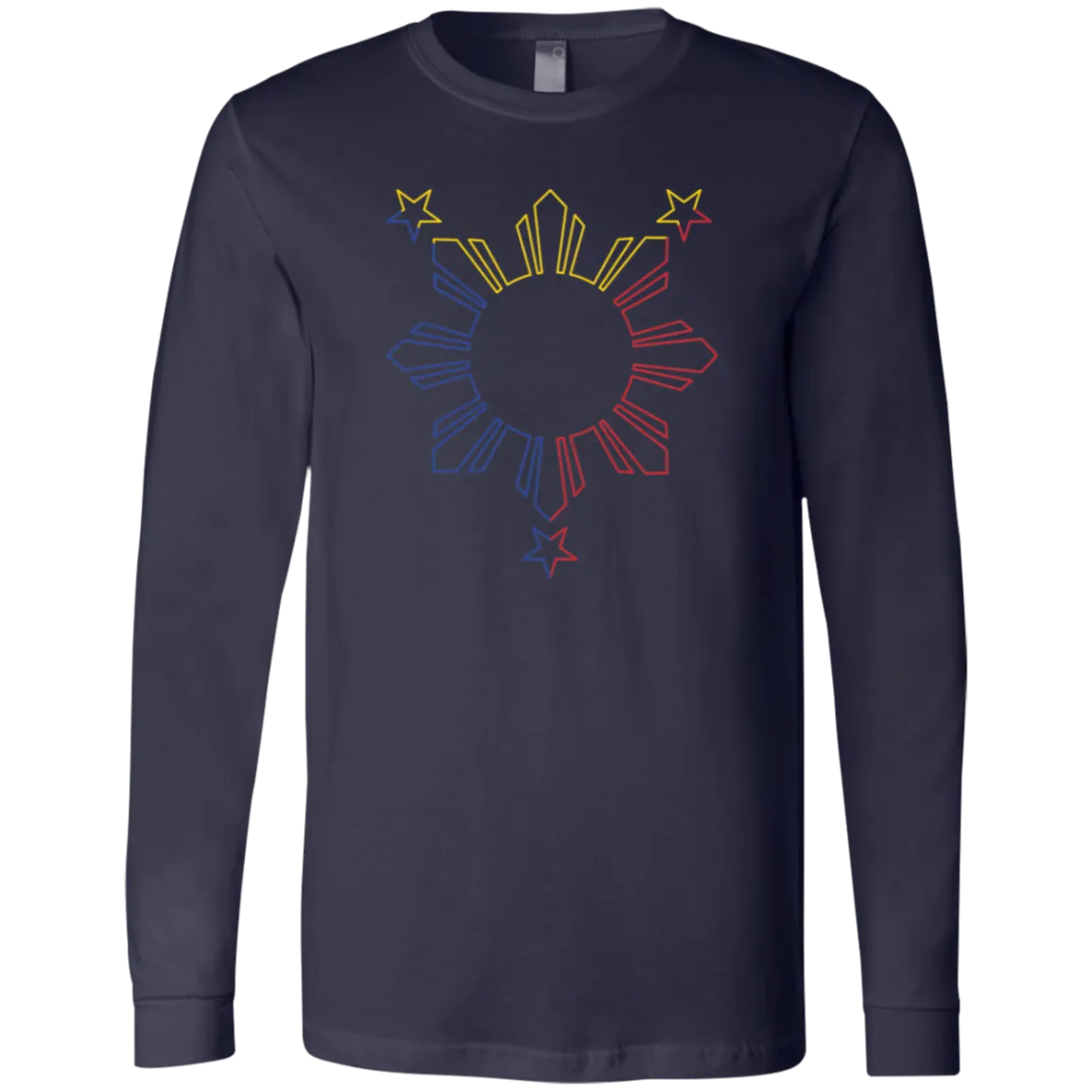 Sun and Stars Outline Unisex Jersey Long Sleeve T-Shirt