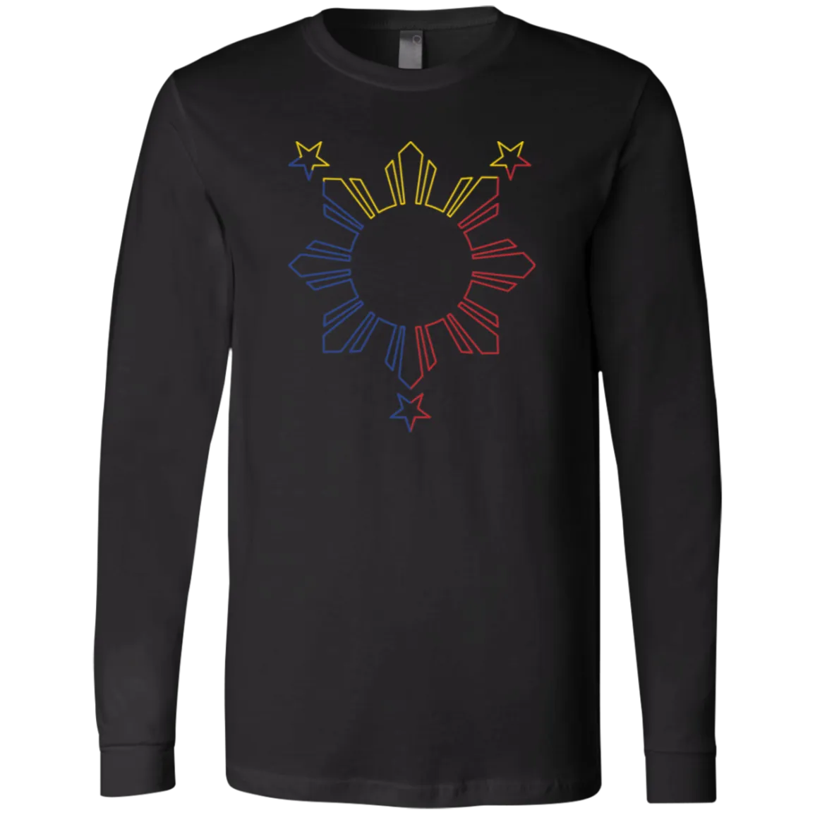 Sun and Stars Outline Unisex Jersey Long Sleeve T-Shirt