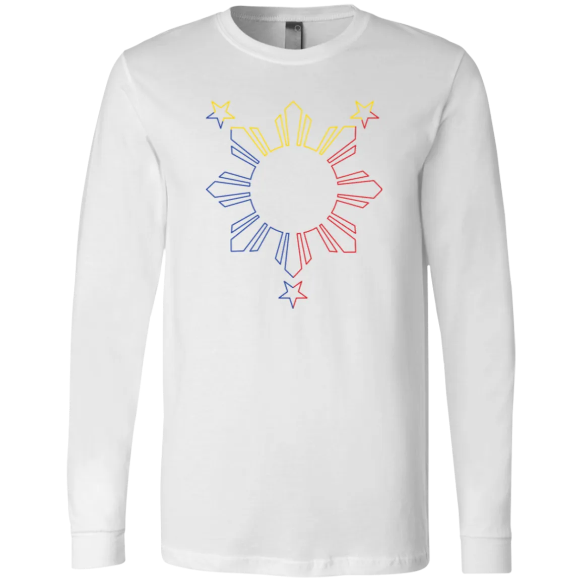 Sun and Stars Outline Unisex Jersey Long Sleeve T-Shirt