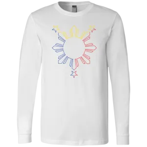 Sun and Stars Outline Unisex Jersey Long Sleeve T-Shirt