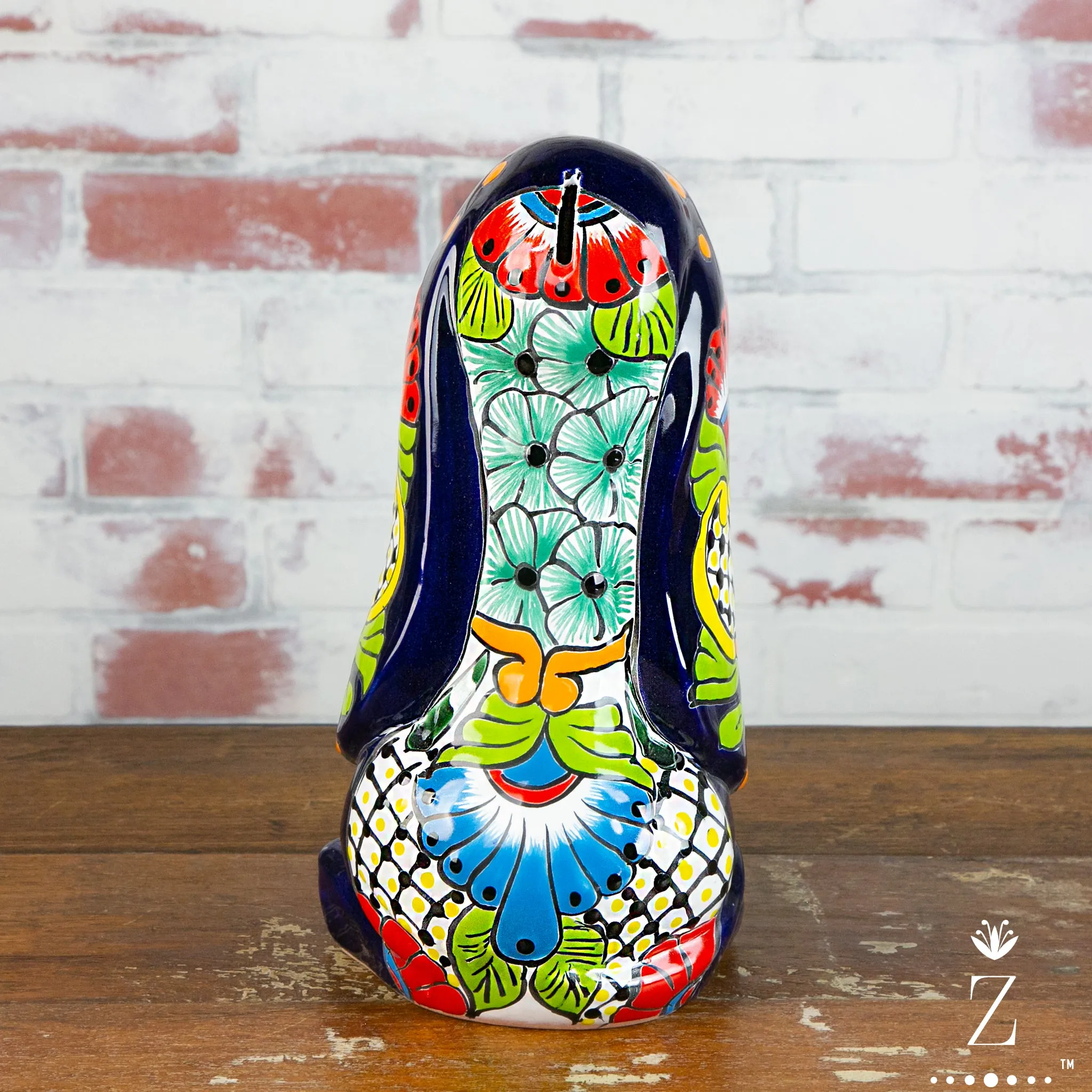 Talavera Hound Dog Sculptural Coin Bank