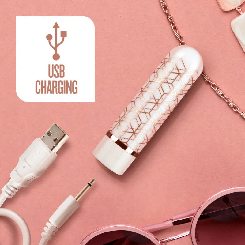The Collection - Glitzy Geo - Rechargeable Bullet  - Rose Gold