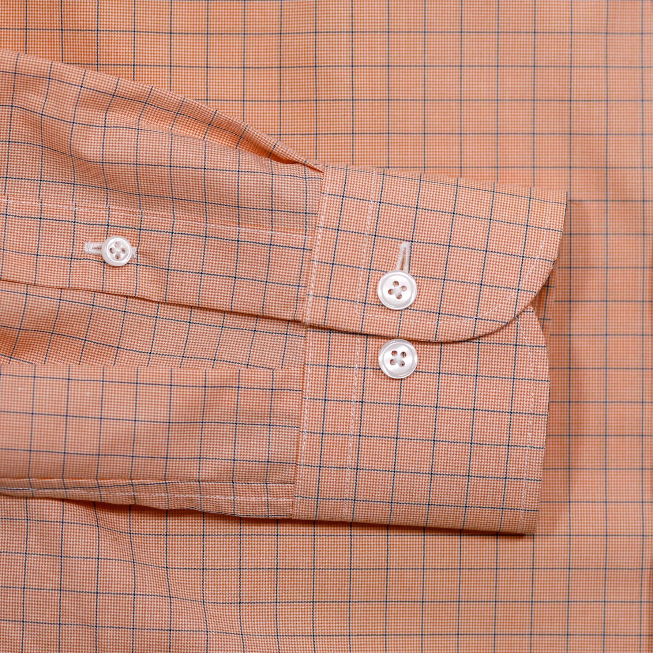 The Orange Clarendon Check Custom Shirt