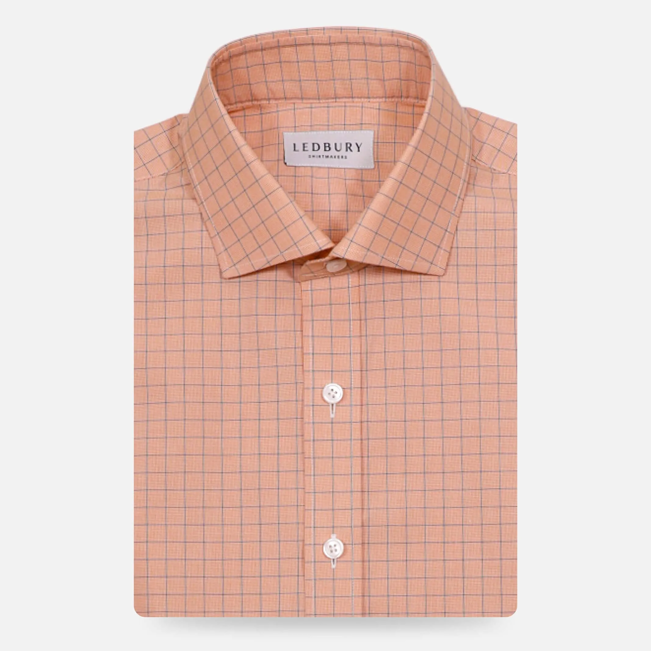 The Orange Clarendon Check Custom Shirt
