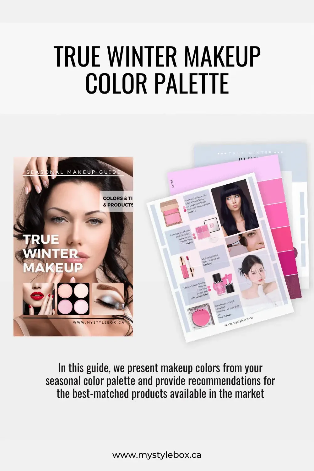 True Winter Digital Color Palette and Makeup Guide