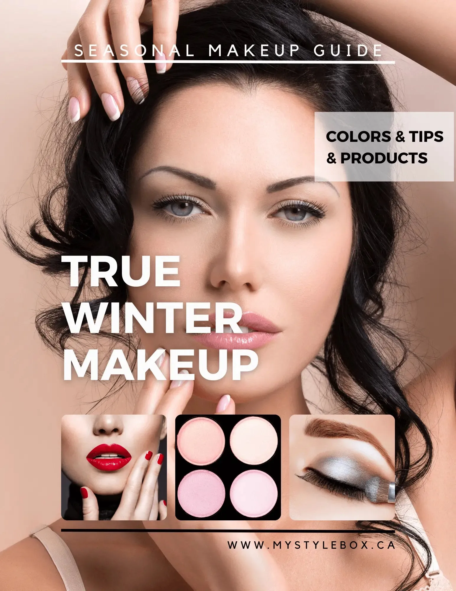 True Winter Digital Color Palette and Makeup Guide