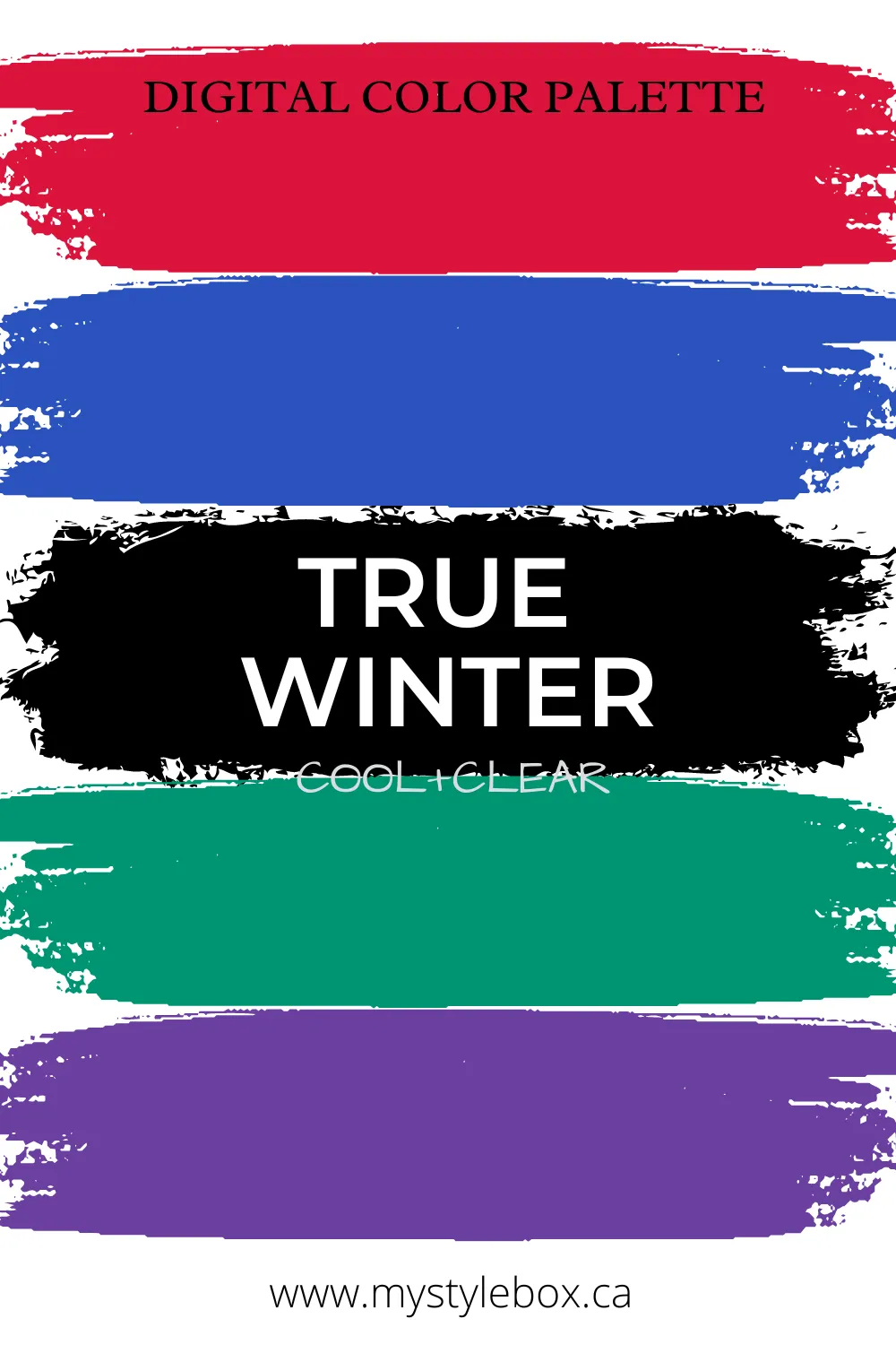 True Winter Digital Color Palette and Makeup Guide