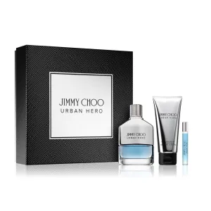 Urban Hero by Jimmy Choo for Men 3.4 oz EDP 3 PC Gift Set