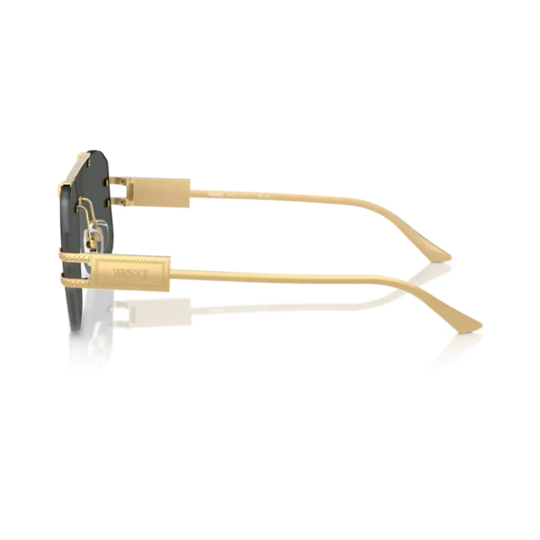 VE2275 VERSACE SUNGLASSES GOLD/DARK GREY