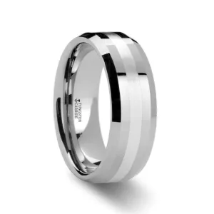 VECTOR | Tungsten Ring Silver Inlay