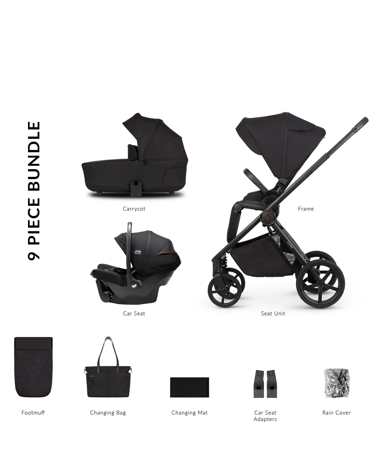 Venicci Claro 3in1 (Sprint) Travel System - Noir