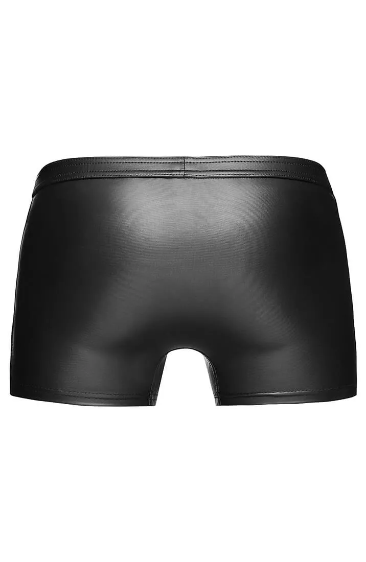 Wet look boxer shorts with zip - CRAVE