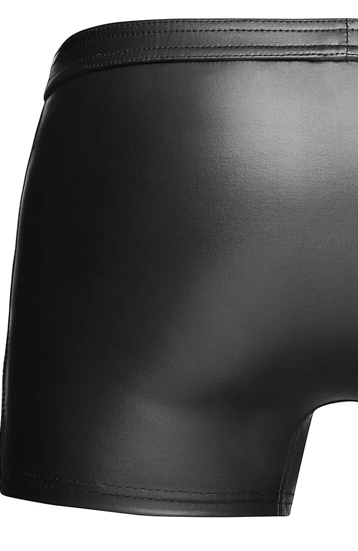 Wet look boxer shorts with zip - CRAVE